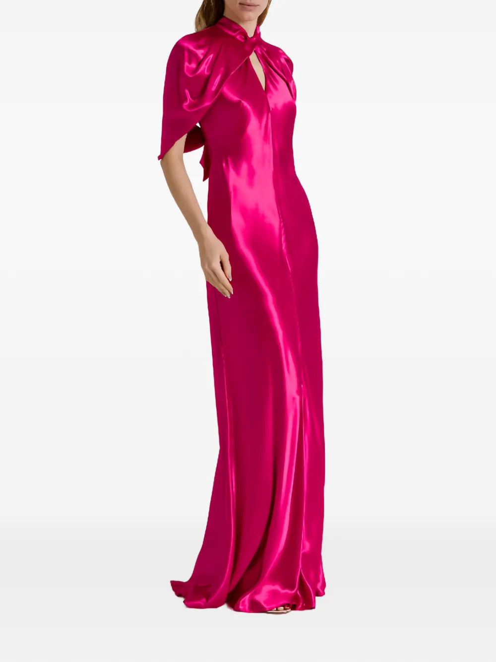twisted-detail cutout dress