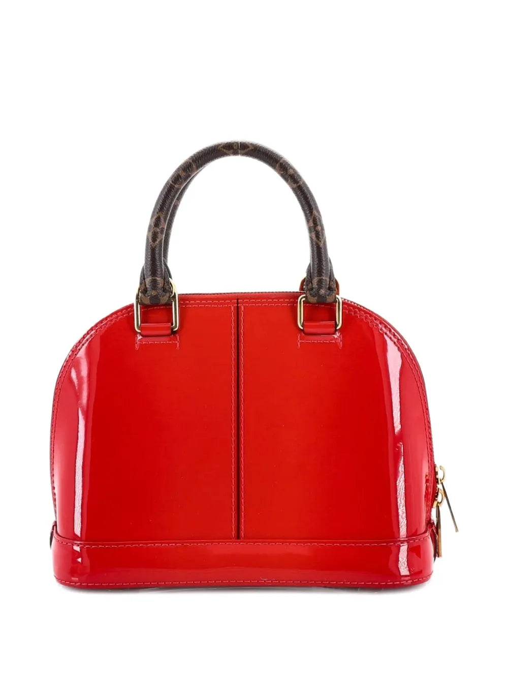 Alma Handbag Vernis with Monogram Canvas BB satchel