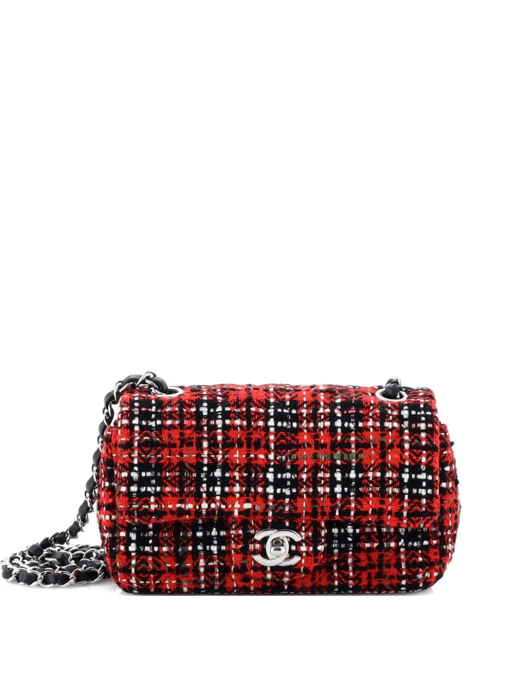 Classic Single Flap Bag Quilted Tweed Mini crossbody bag