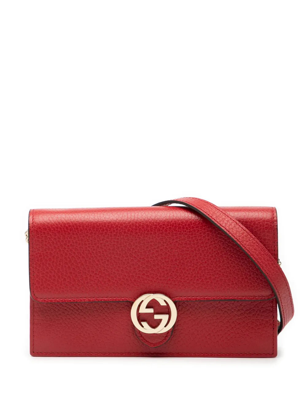 2000-2015 Leather Interlocking G Dollar Wallet on Chain crossbody bag