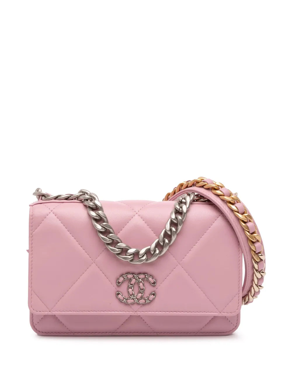 2021-2025 Quilted Lambskin 19 Wallet on Chain satchel