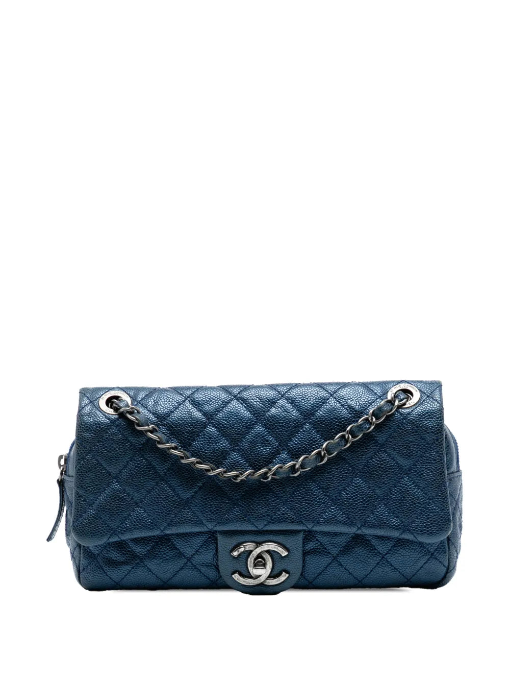 2012 Medium Quilted Iridescent Caviar Easy Flap shoulder bag