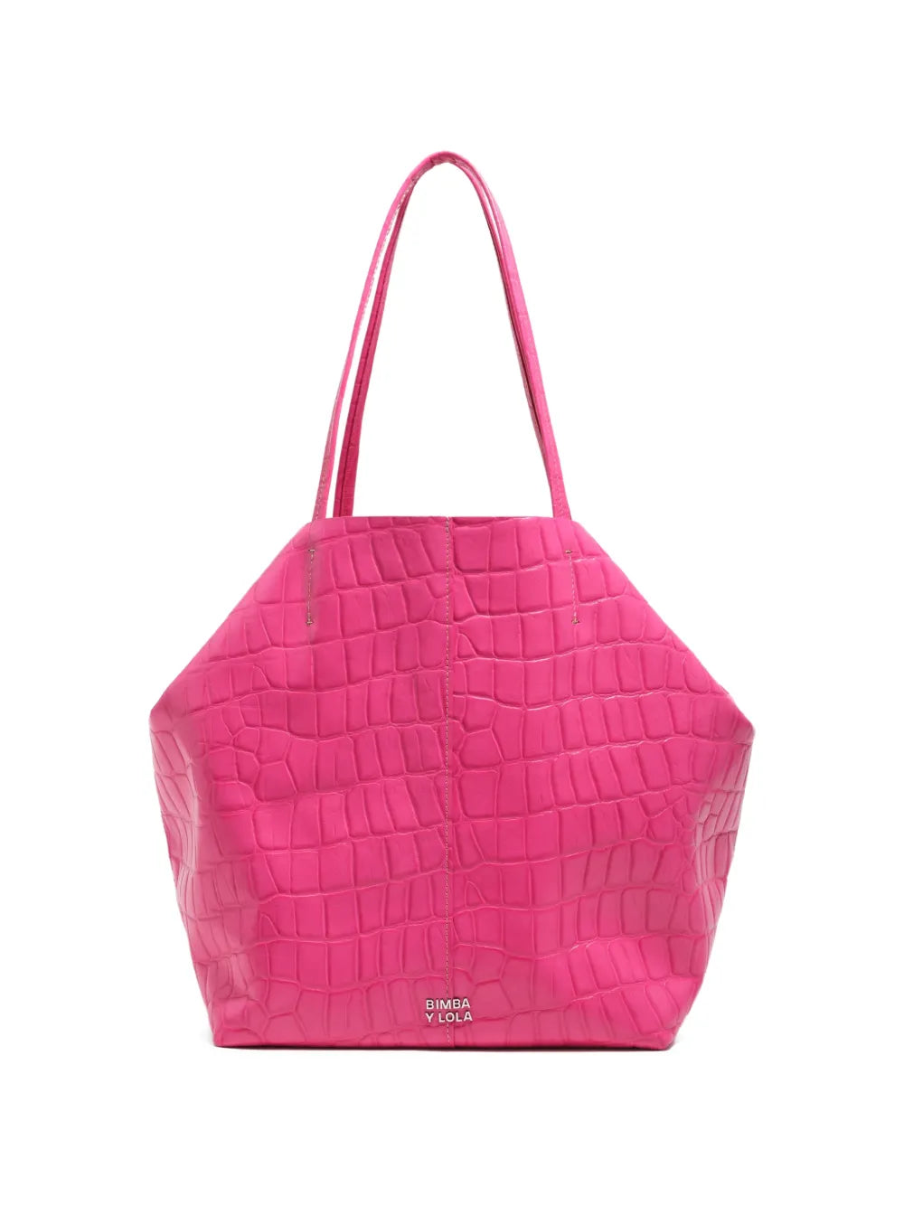 large leather-embossed tote bag