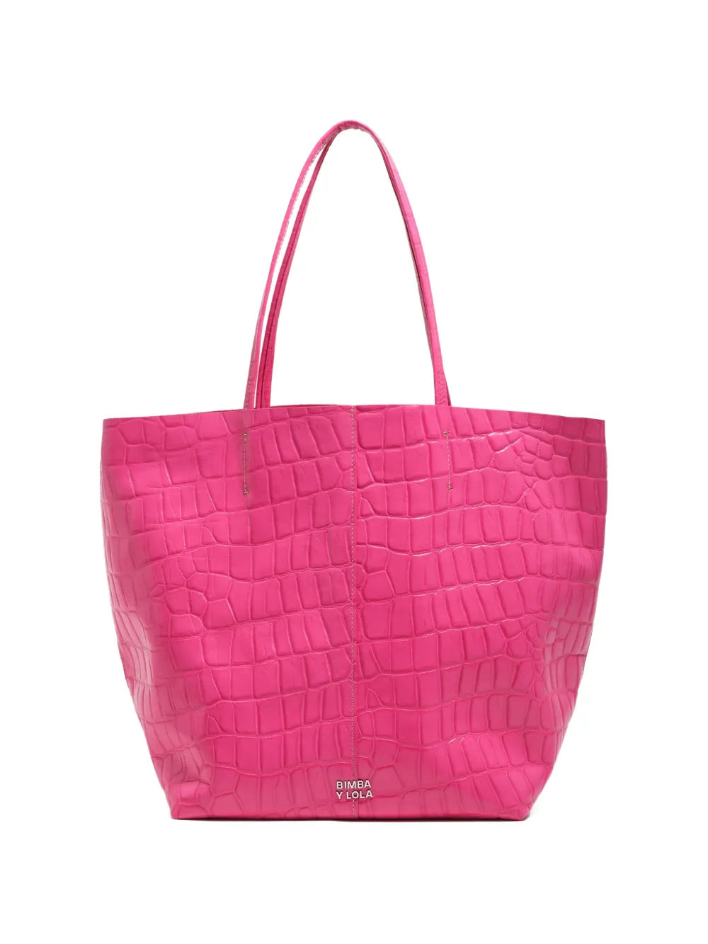 large leather-embossed tote bag