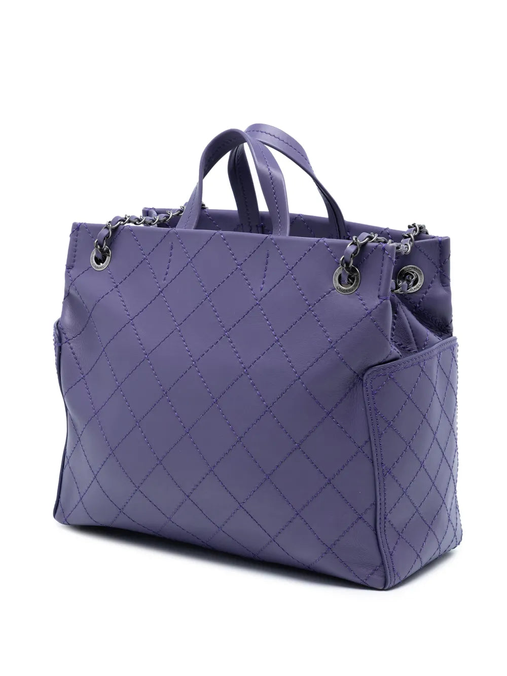 2014-2015 Medium CC Quilted Calfskin Pocket Tote satchel