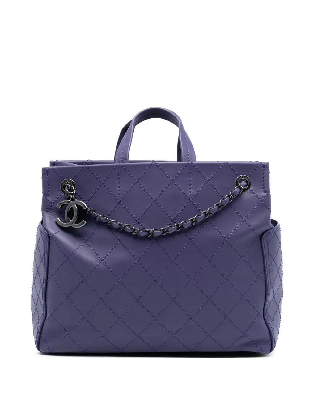 2014-2015 Medium CC Quilted Calfskin Pocket Tote satchel