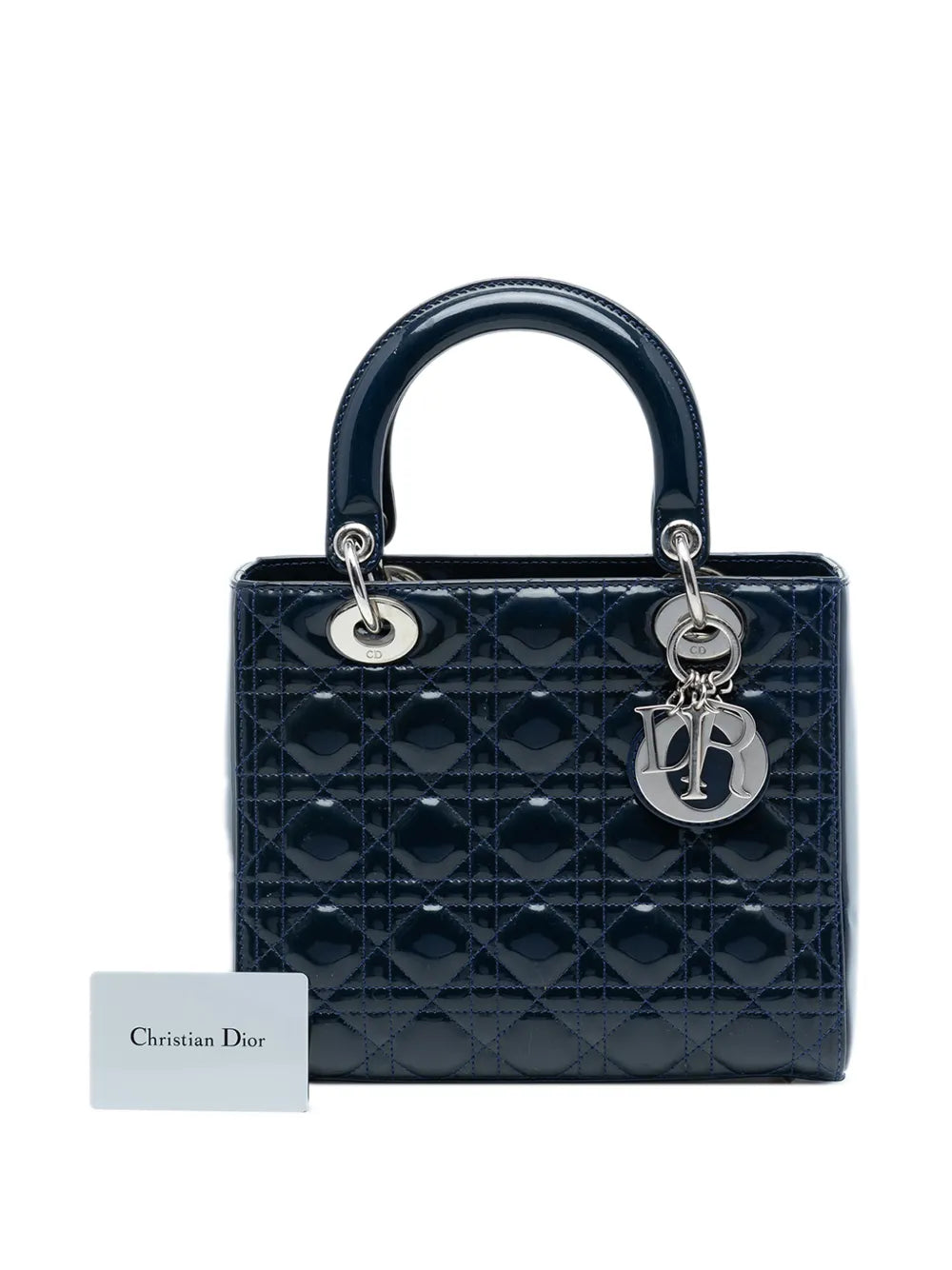 2013 Medium Patent Cannage Lady Dior satchel