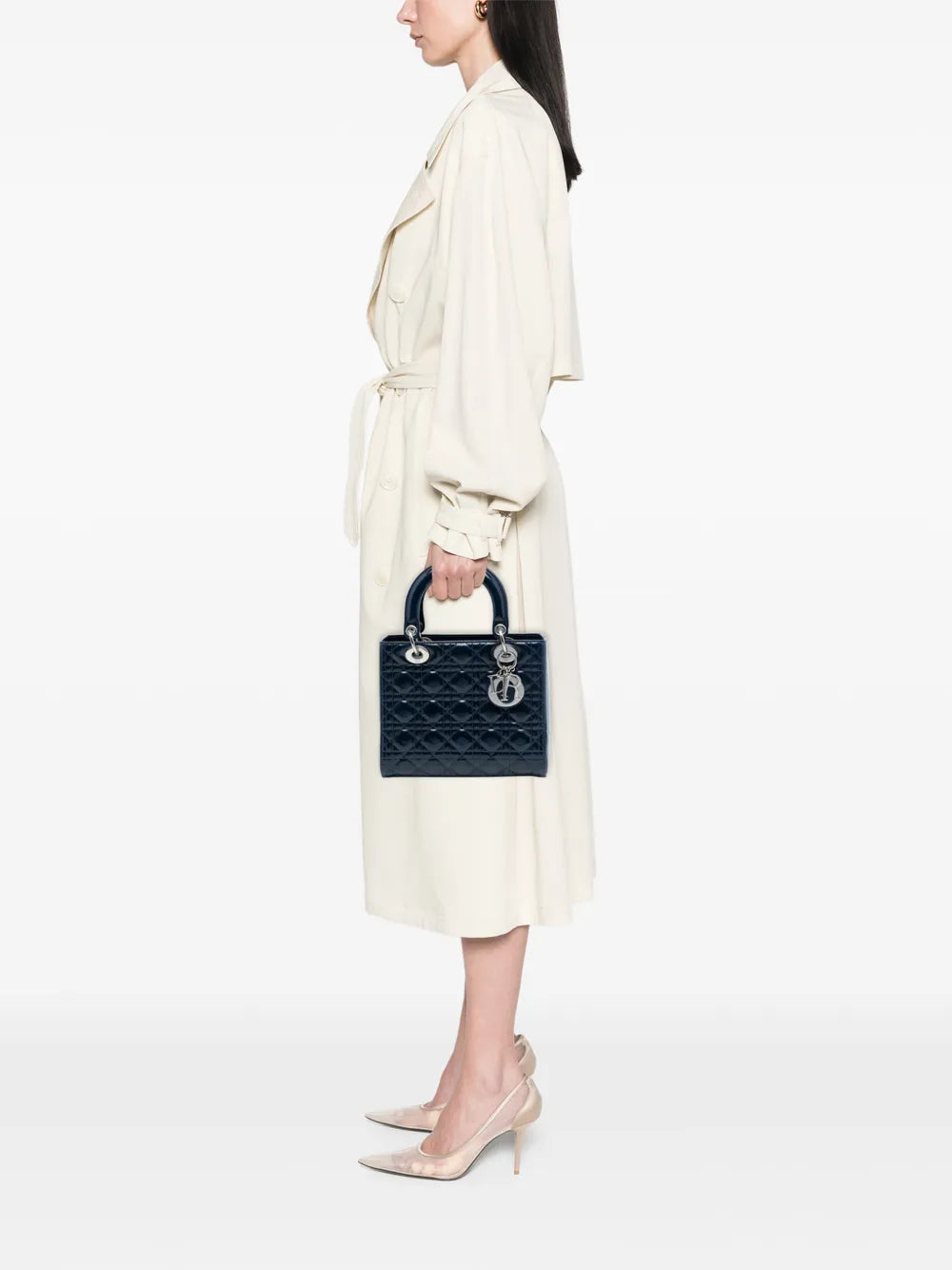 2013 Medium Patent Cannage Lady Dior satchel