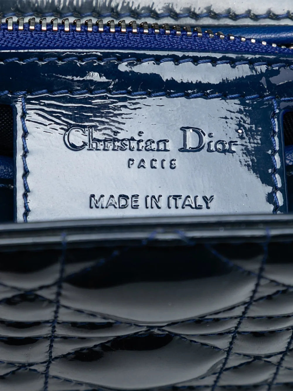 2013 Medium Patent Cannage Lady Dior satchel