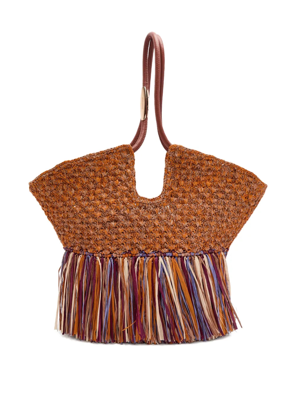 medium Goldentime fringed tote bag 