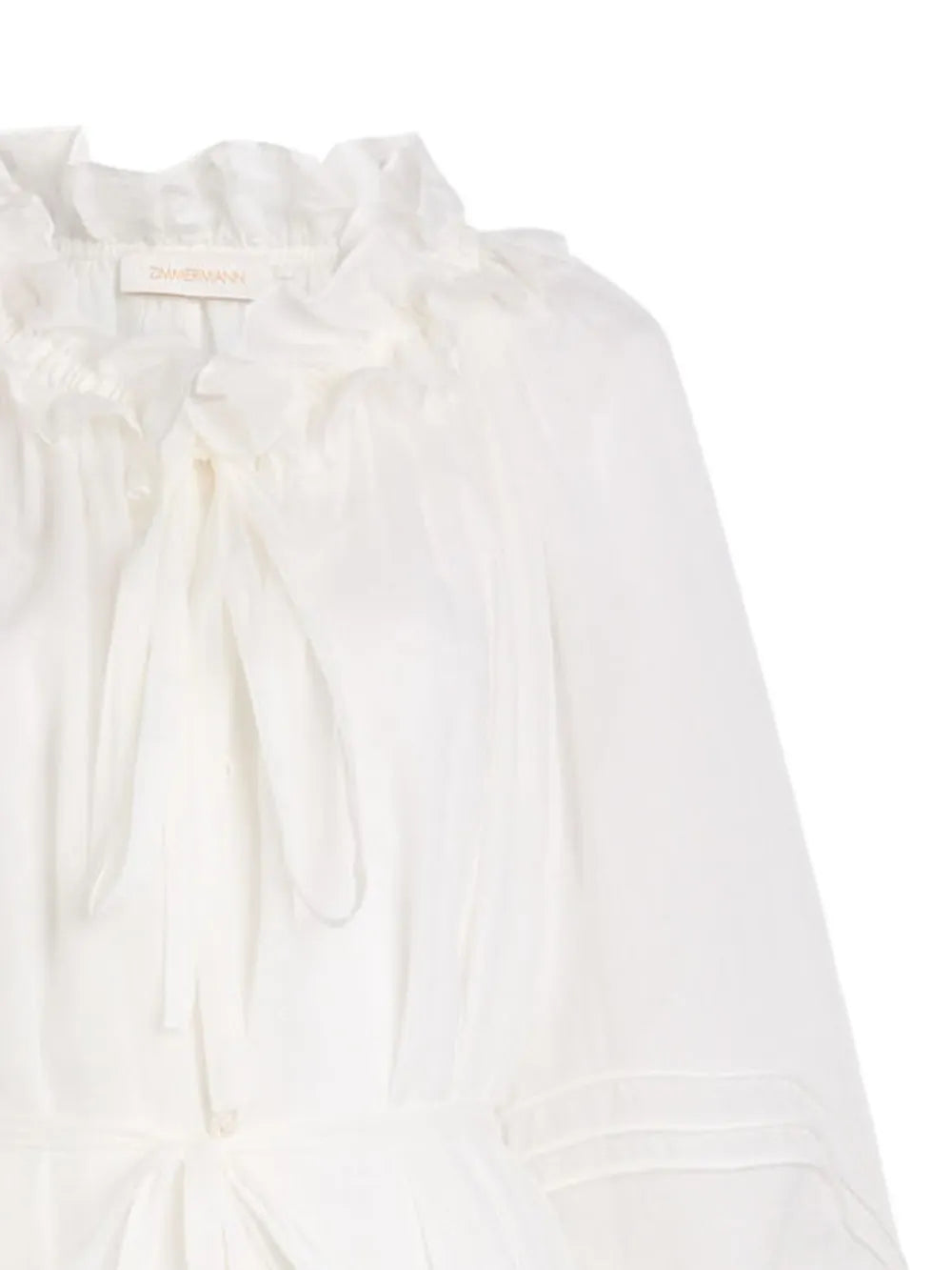 ruffled tie midi dress