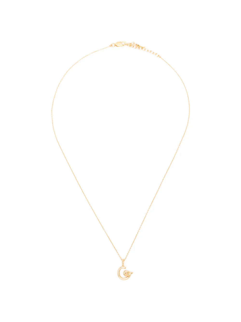 Curly Molten mini inicial-C necklace