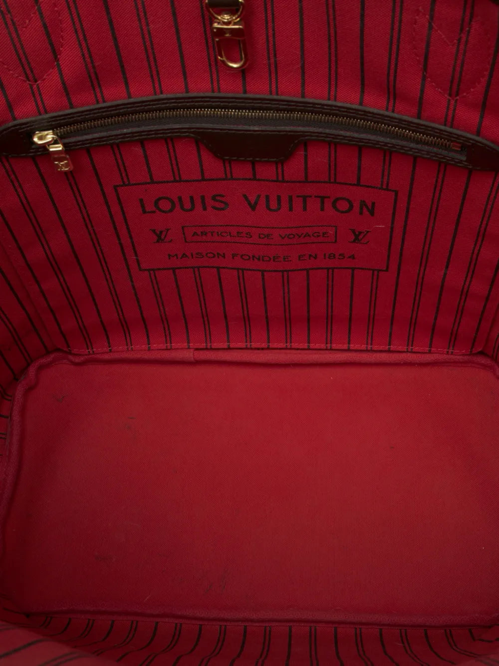 2015 Damier Ebene Neverfull MM tote bag