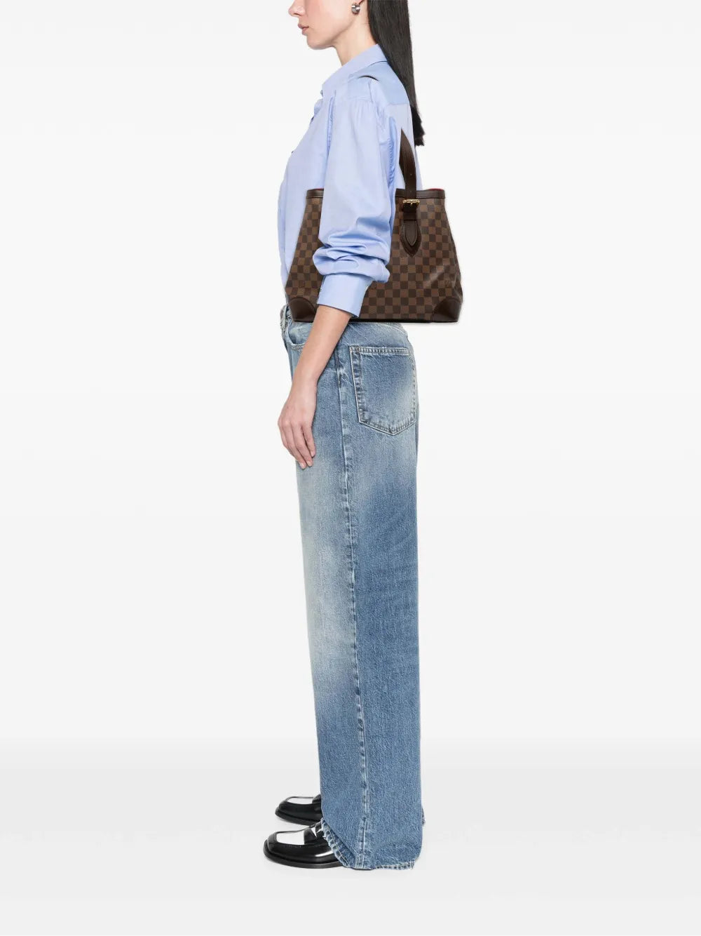 2007 Damier Ebene Hampstead MM tote bag