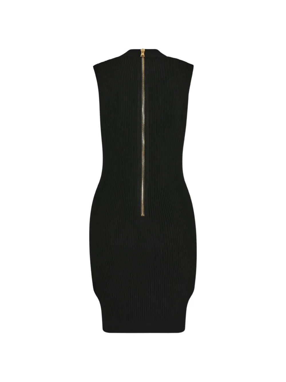 V-neck ribbed mini dress