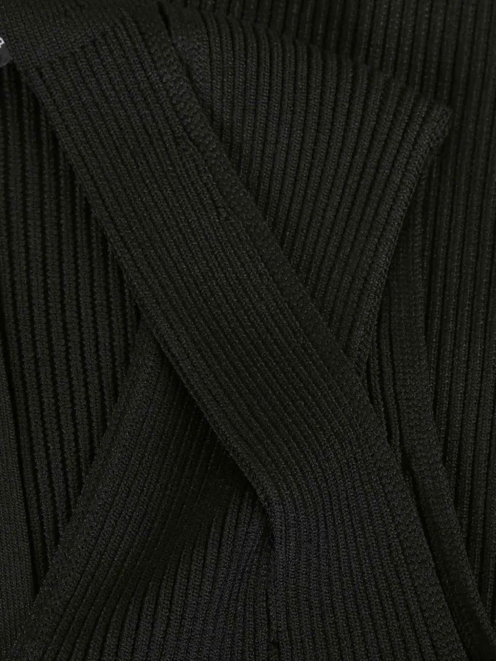 V-neck ribbed mini dress