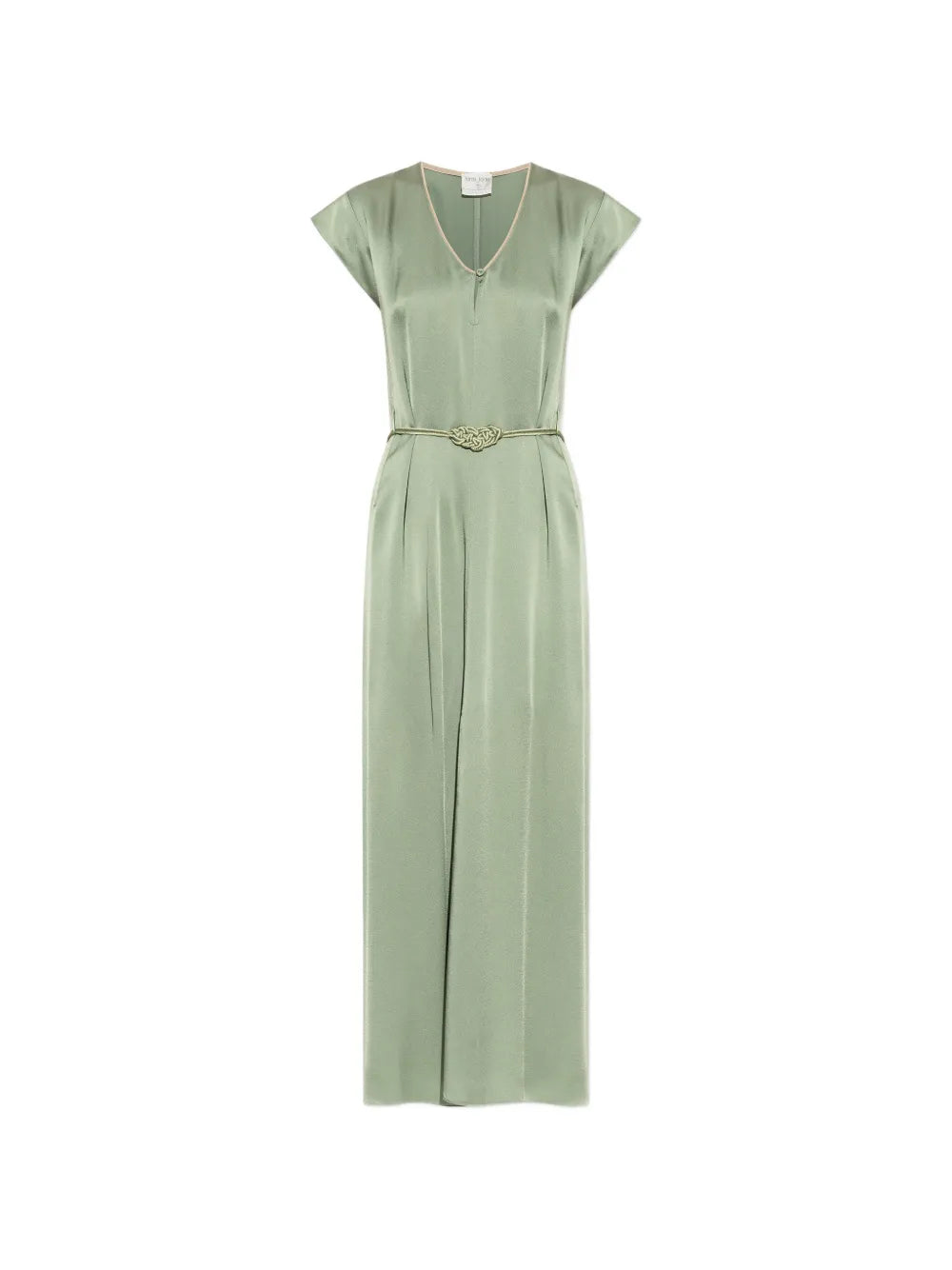 V-neck belted dress