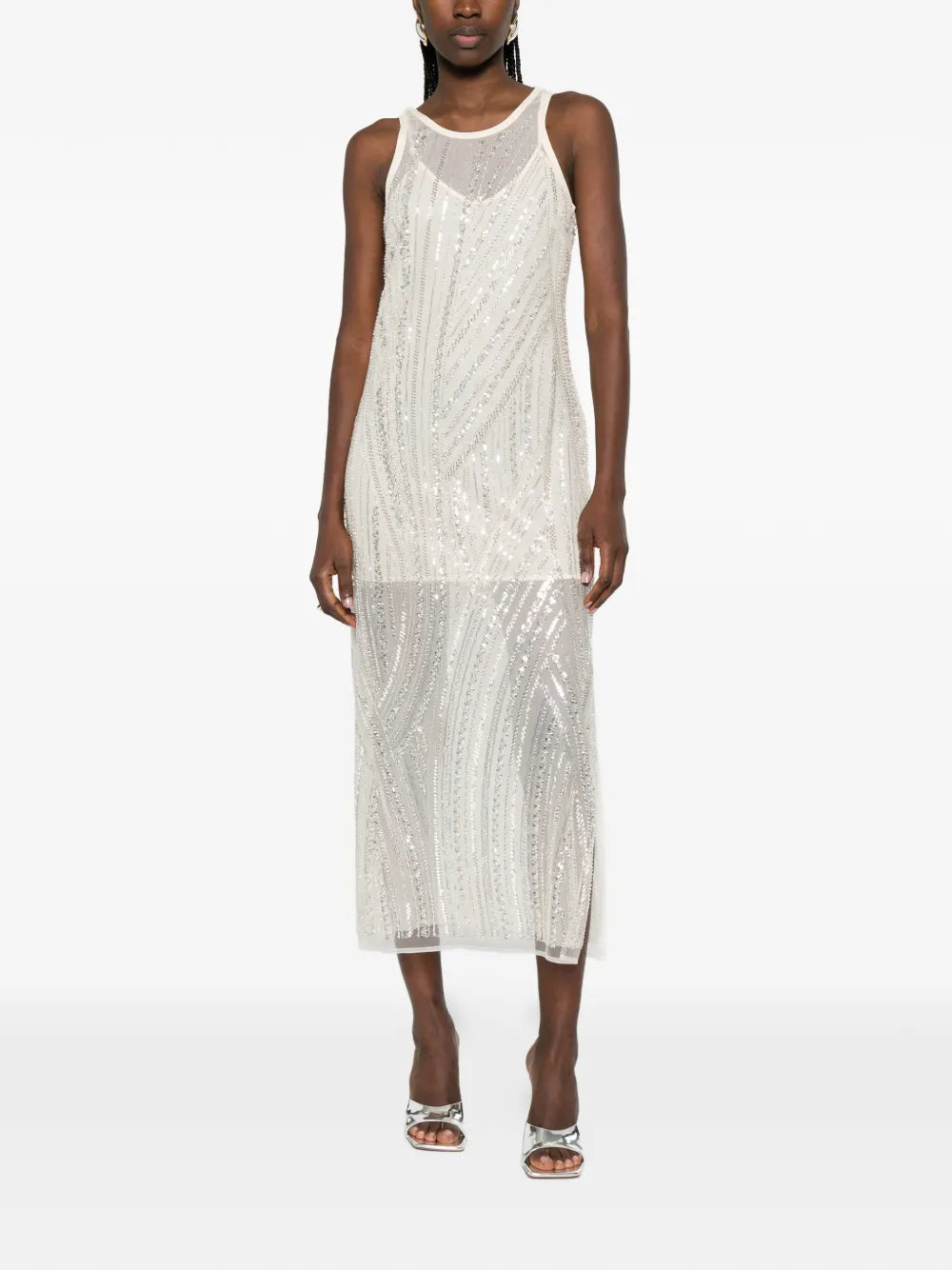 embroidered midi dress