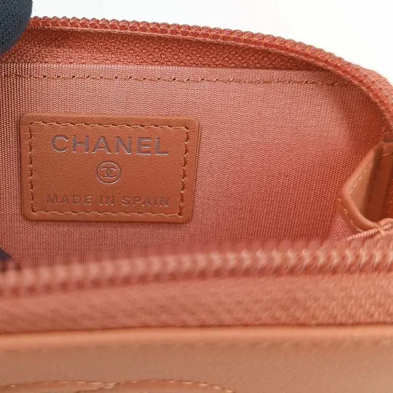 JS956 - CHANEL Pink Caviar Leather Zipped Coin Purse