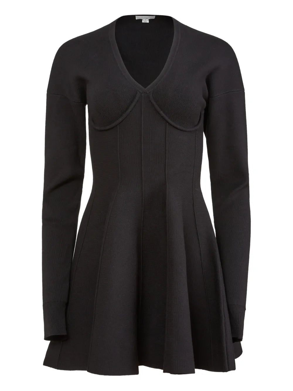 flared corset V-neck mini dress