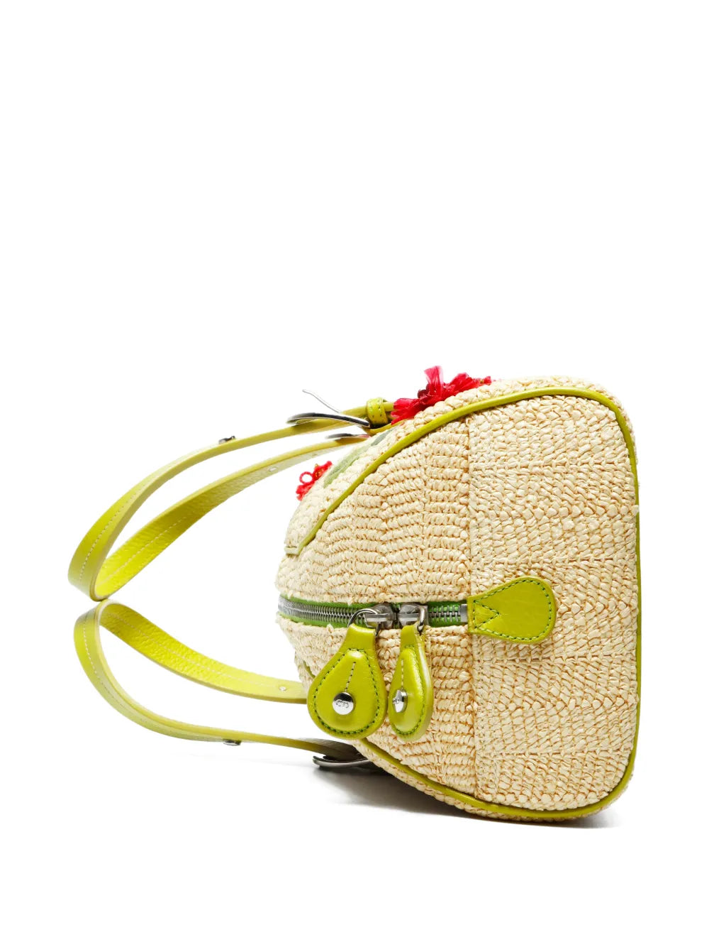 2005 flower raffia boston bag