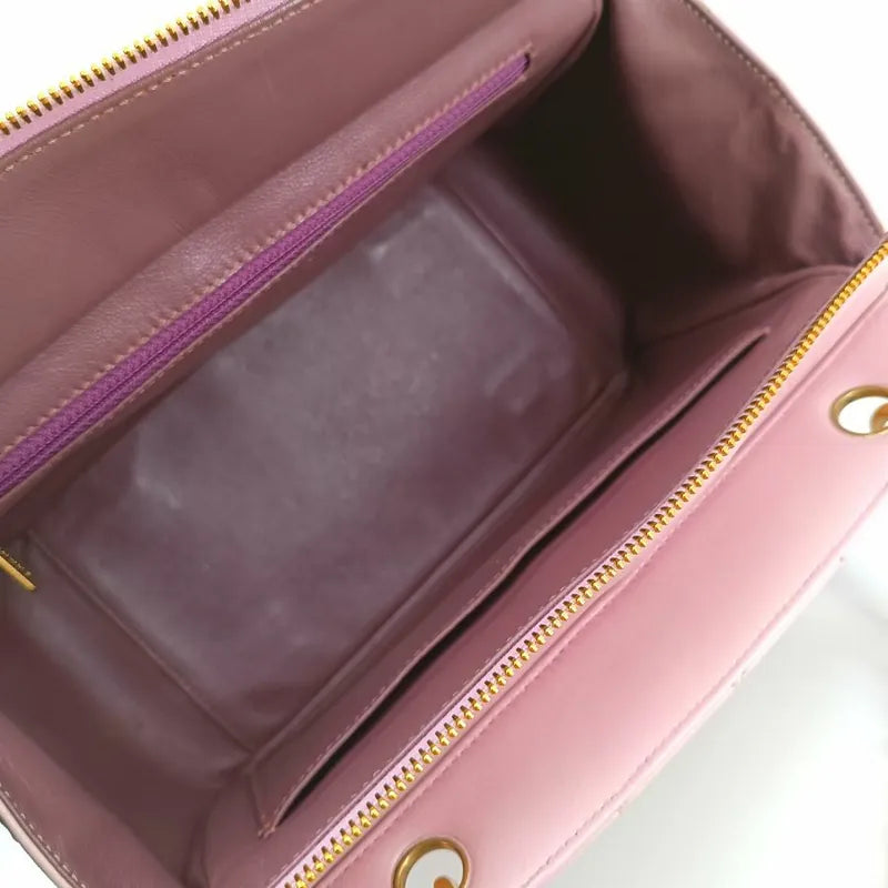JS544 - CHANEL Vintage Pink Lambskin PTT Tote Bag