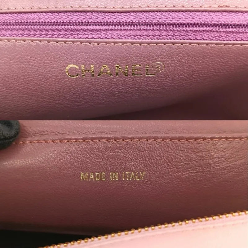 JS544 - CHANEL Vintage Pink Lambskin PTT Tote Bag