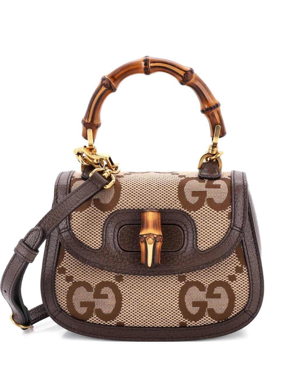 Bamboo 1947 Top Handle Bag Jumbo GG Canvas Mini crossbody bag