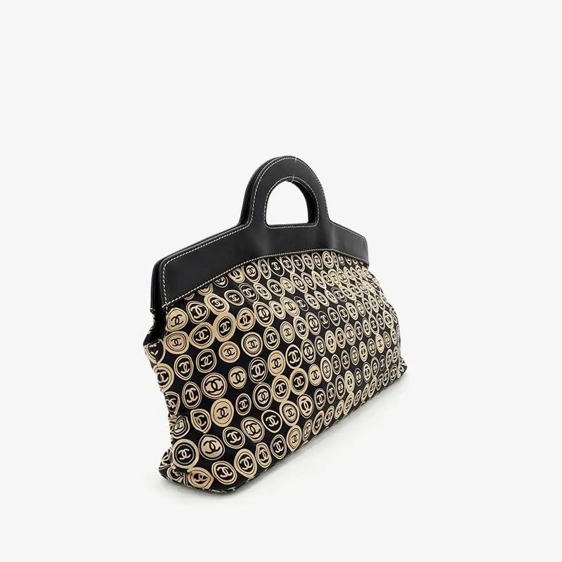 JS003 - CHANEL Navy Cotton Handbag