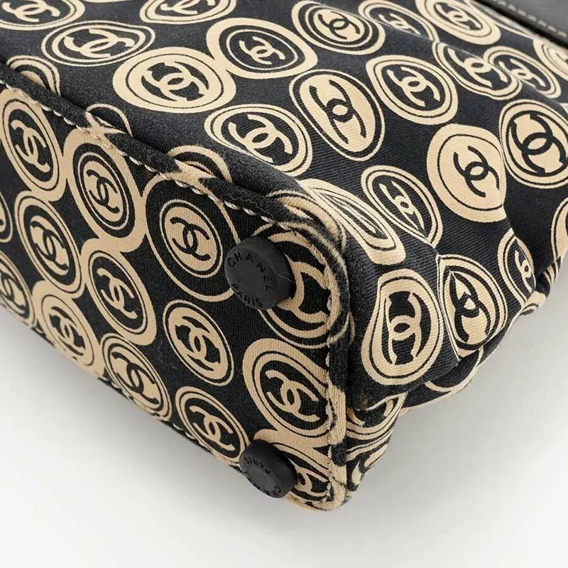 JS003 - CHANEL Navy Cotton Handbag