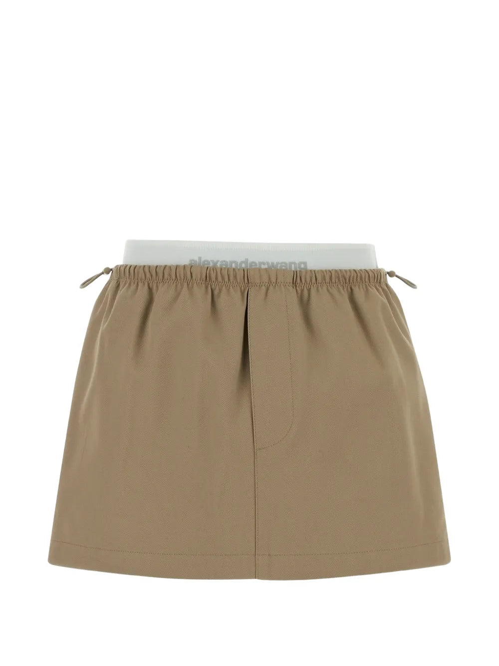 logo-waistband mini skirt