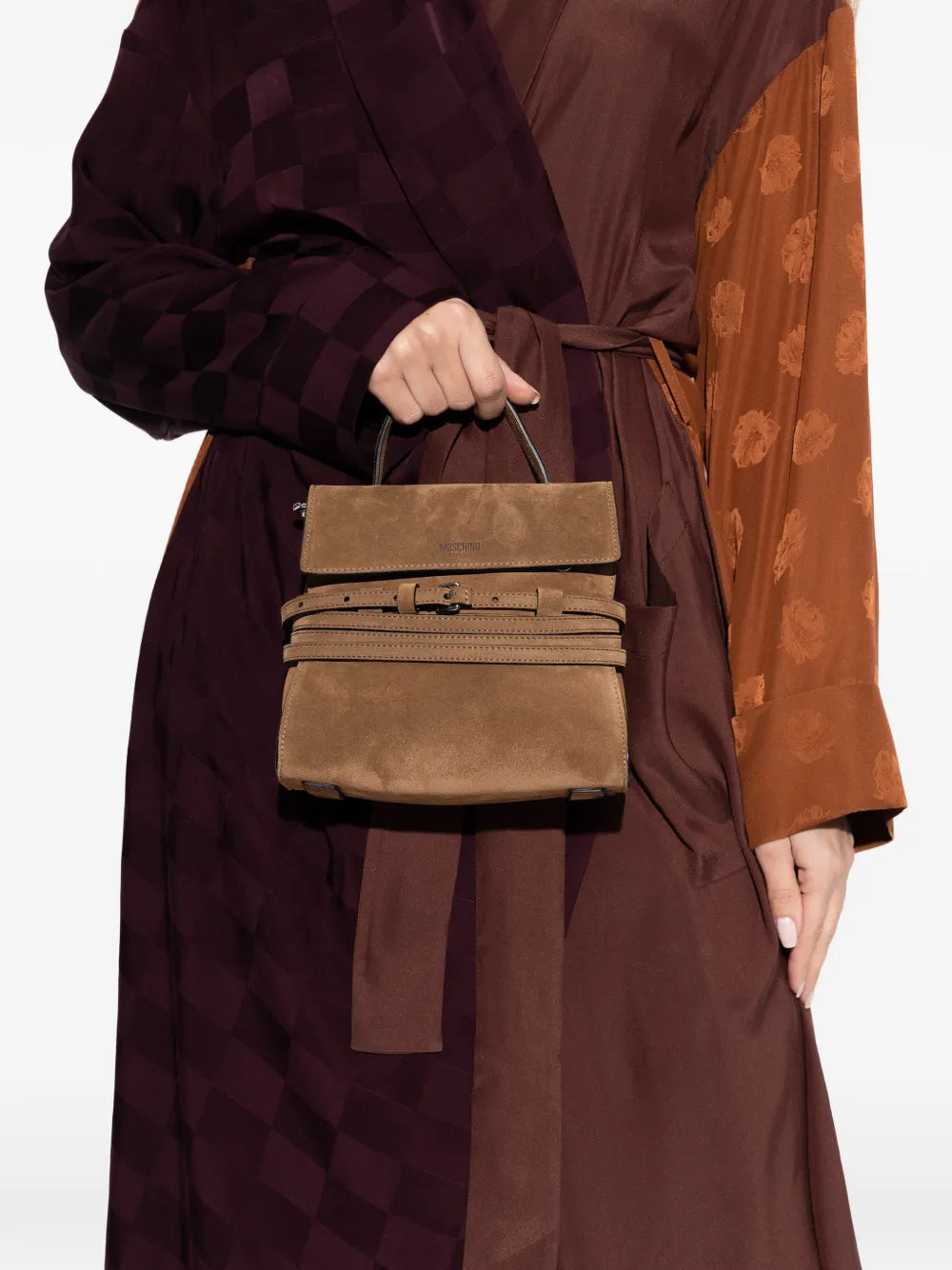 buckled top-handle tote bag