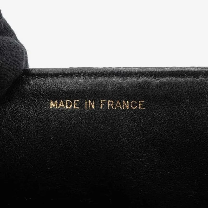 JQ960 - CHANEL Vintage Black Lizard Skin 23cm Classic Flap Bag