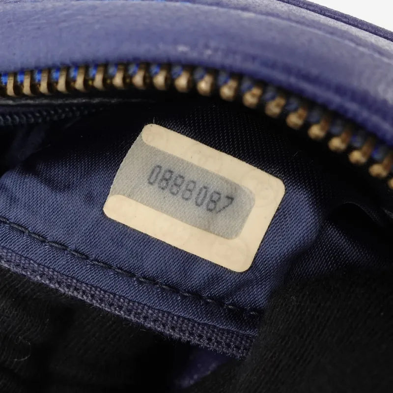 JQ579 - CHANEL Vinatge Blue Satin Mini Bag