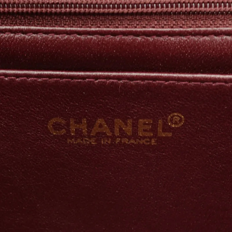 JQ455 - CHANEL Vintage Black Lambskin Shoulder Flap Bag