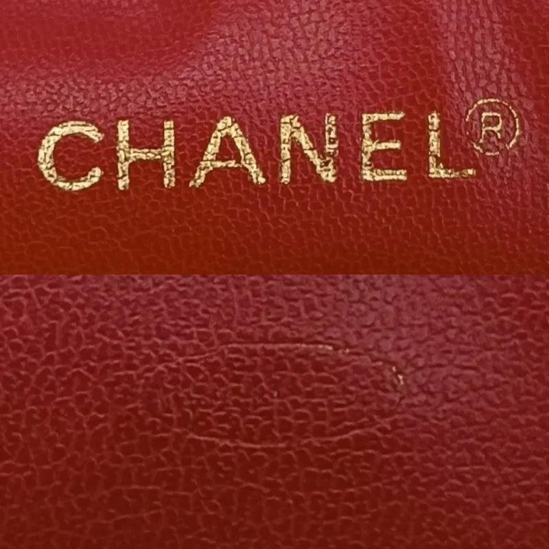 C464 - CHANEL Vintage Red Caviar Leather Bucket Bag