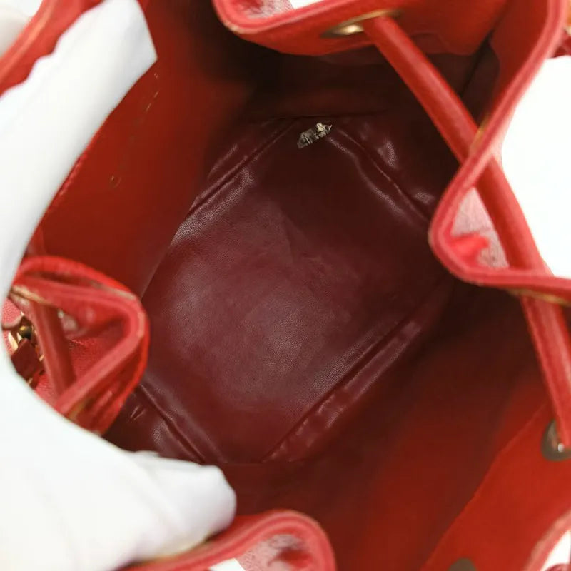 C464 - CHANEL Vintage Red Caviar Leather Bucket Bag