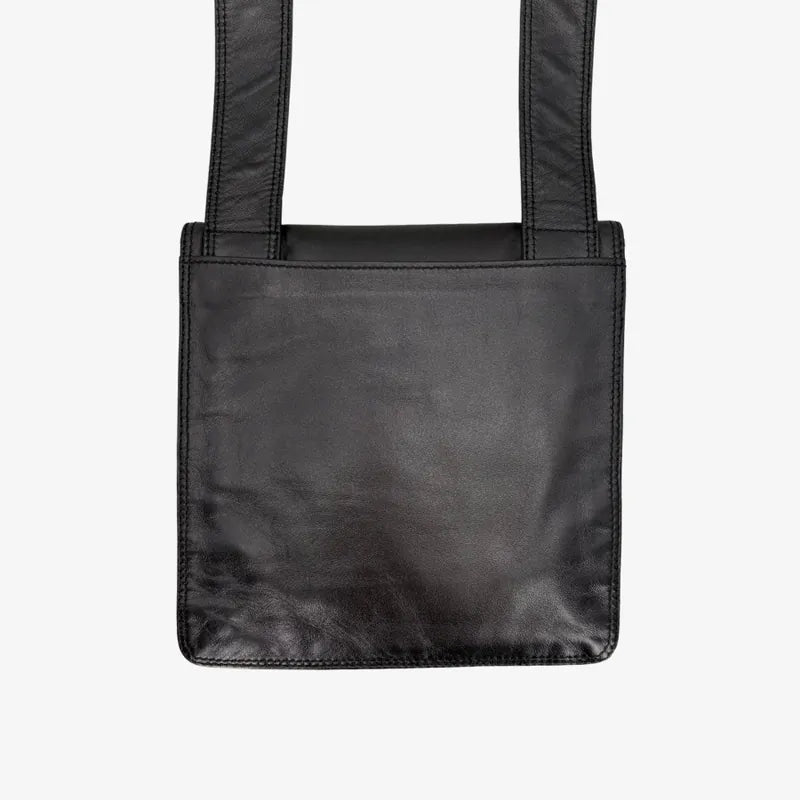JAH211 - CHANEL Vintage Metallic Gray Lambskin Flap Bag