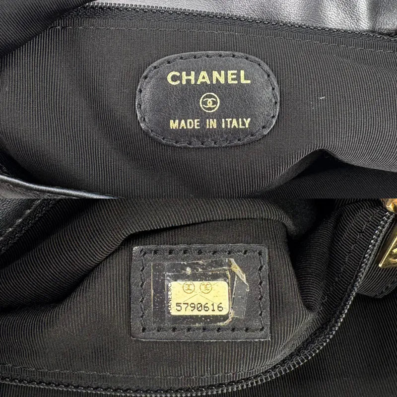 JAH211 - CHANEL Vintage Metallic Gray Lambskin Flap Bag