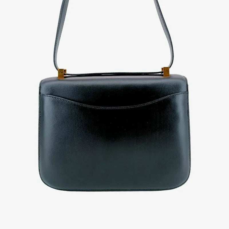 JT490 - HERMES Black x GHW Box Constance 23