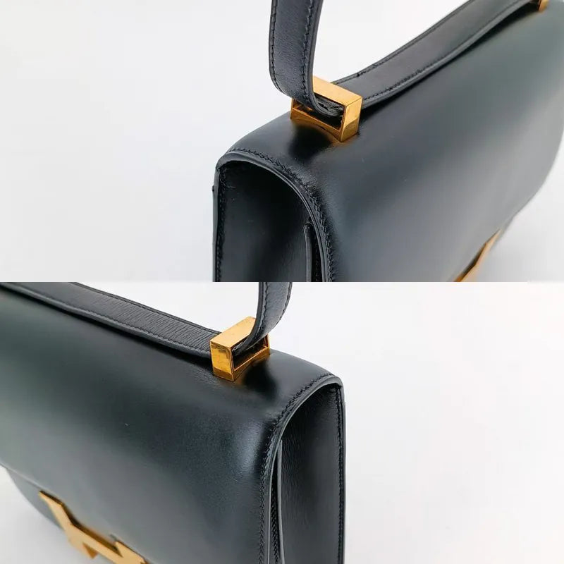 JT490 - HERMES Black x GHW Box Constance 23