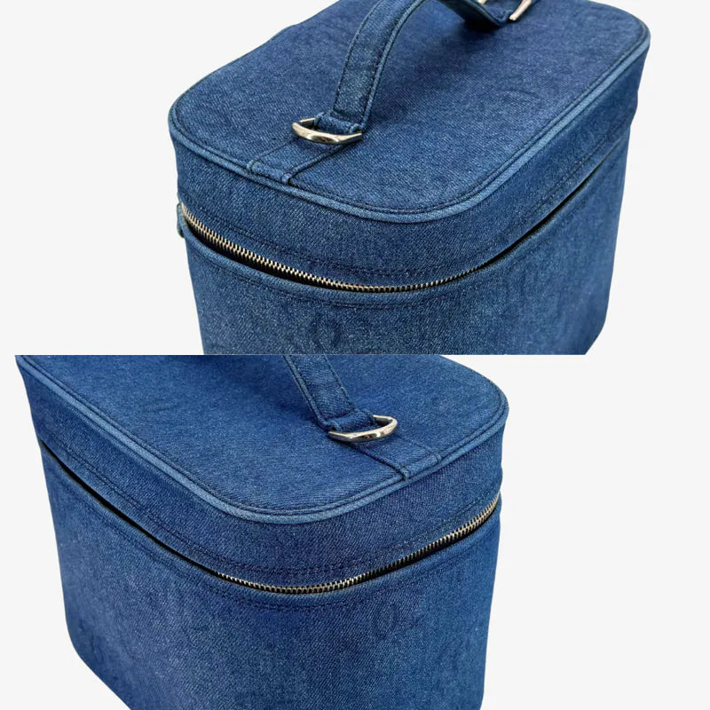 JW215 - CHANEL Vintage Blue Denim Vanity Case