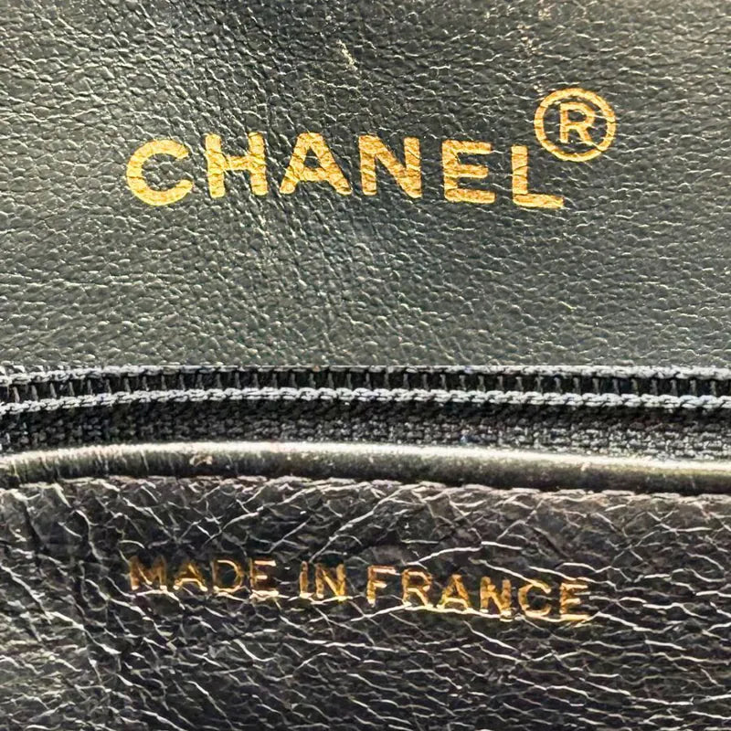 JW806 - CHANEL Vintage Black Lambskin Big CC Turnlock Tote Bag