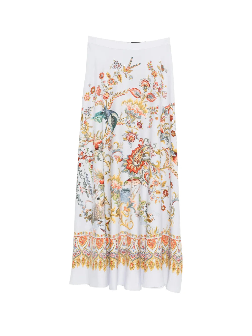 floral half-circle maxi skirt