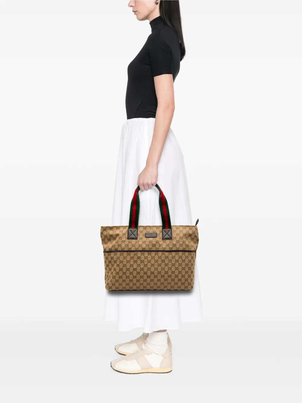 2000-2015 GG Canvas Web tote bag