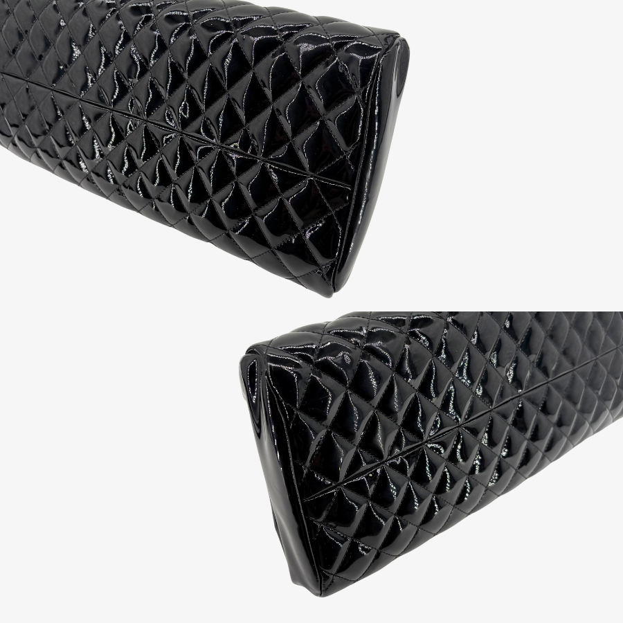 CS041 - CHANEL Vintage Black Mademoiselle Leather CC Charm Shoulder Bag