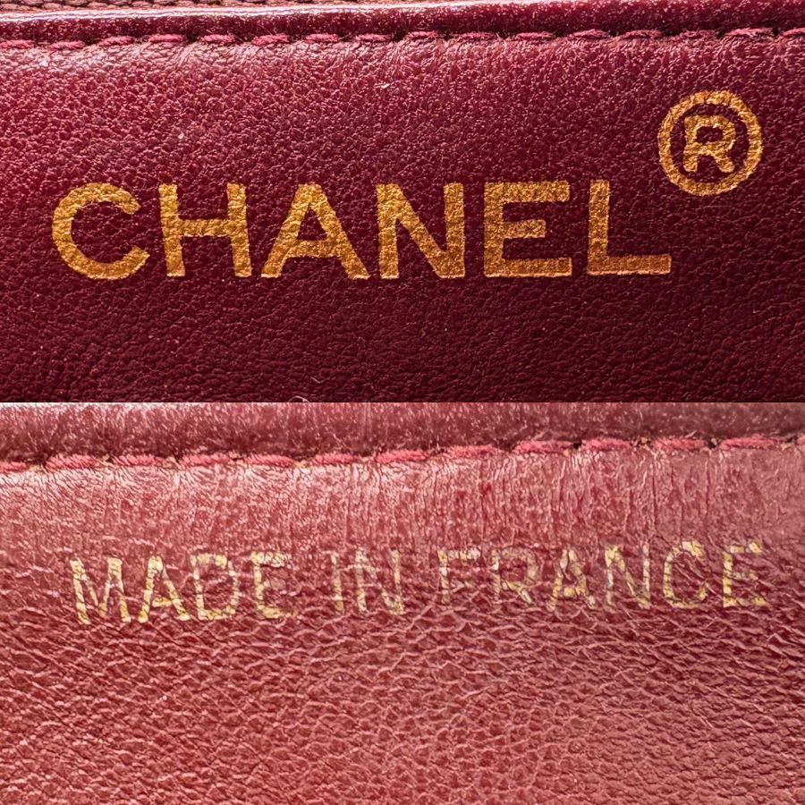 JAH225 - CHANEL Vintage Black Lambskin 20cm Mini Square Flap Bag