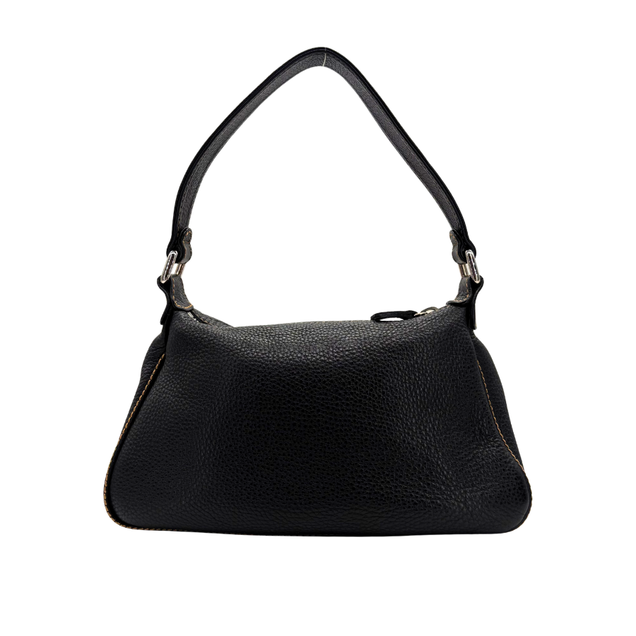 JAH226 - CHANEL Vintage Black Caviar Leather Handbag