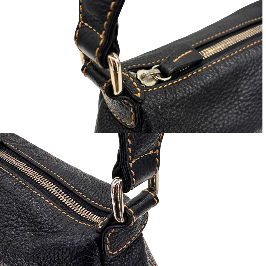 JAH226 - CHANEL Vintage Black Caviar Leather Handbag