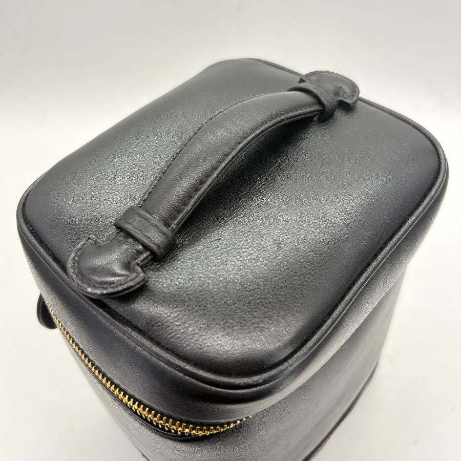 CS059 - CHANEL Vintage Black Lambskin Vanity Case Bag